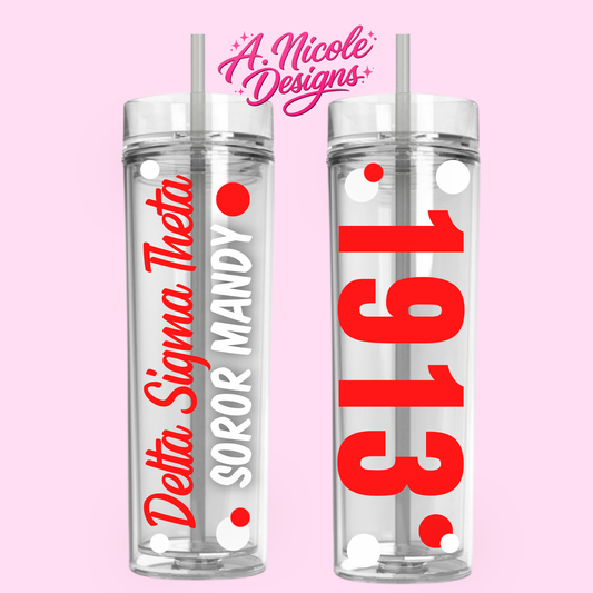 Delta Sigma Theta/ Sorority Tumblers/Custom Tumblers/Sorority/Sorority Gift