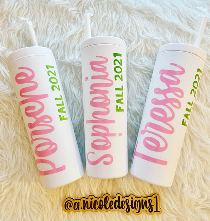AKA Inspired Name +Crossing Year Tumbler