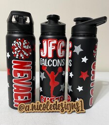 Design 3 Mascot Cheerleading Water Bottles/UVDTF