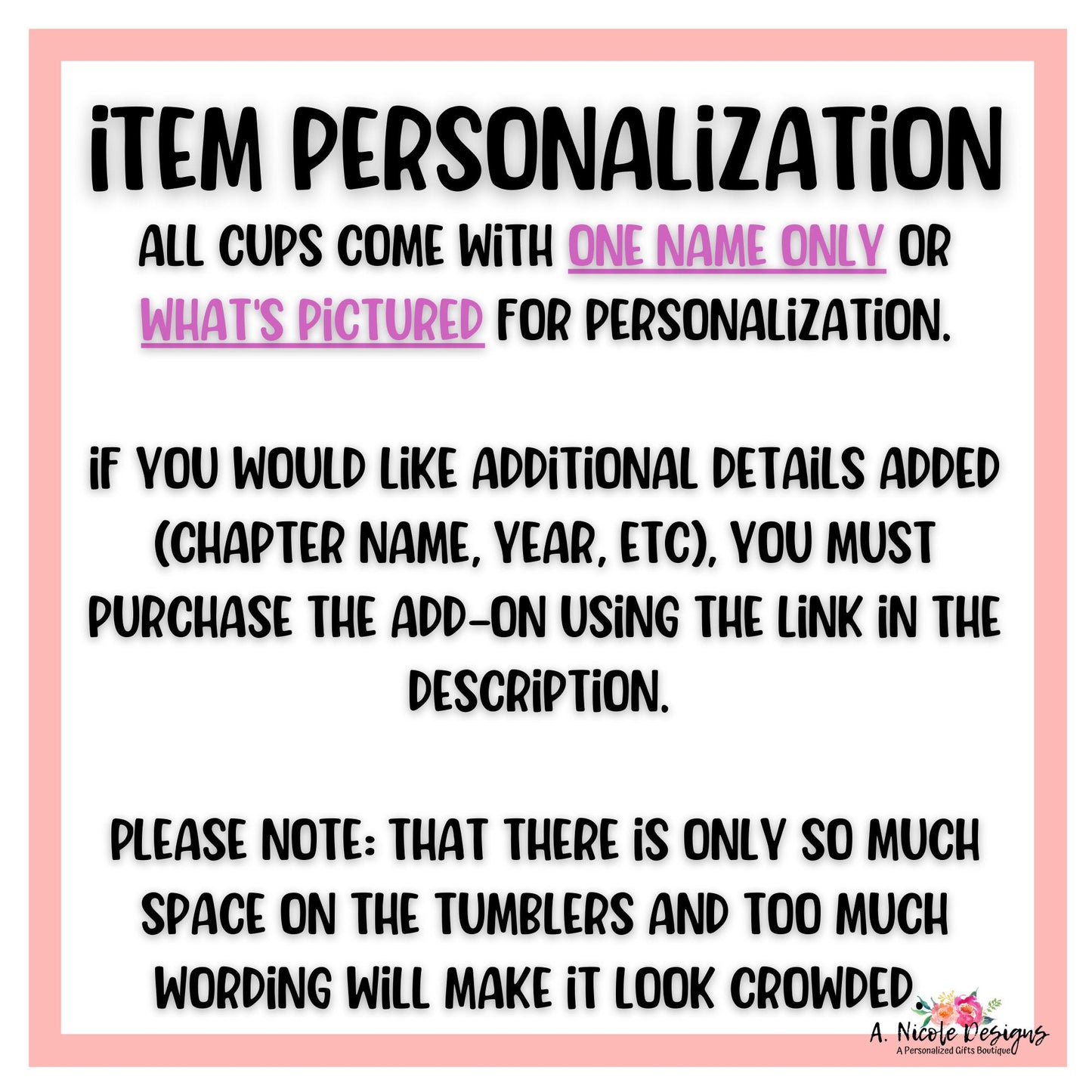 SGRho Tumbler w/ Name