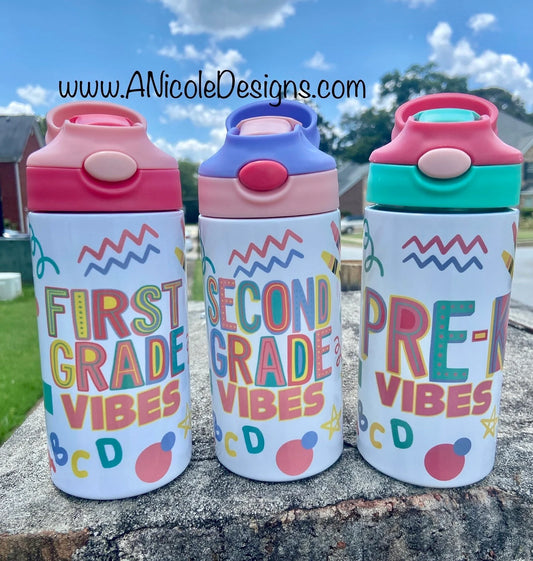 Back to School Kids Water Bottle Personalized