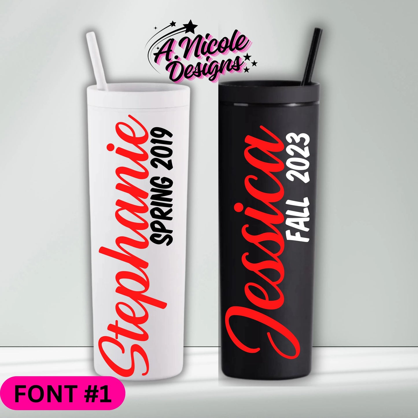 DST Inspired Name +Crossing Year Tumbler