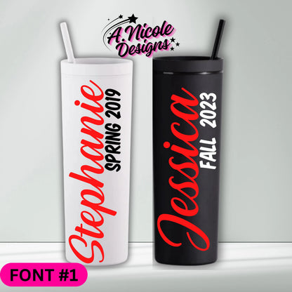 DST Inspired Name +Crossing Year Tumbler