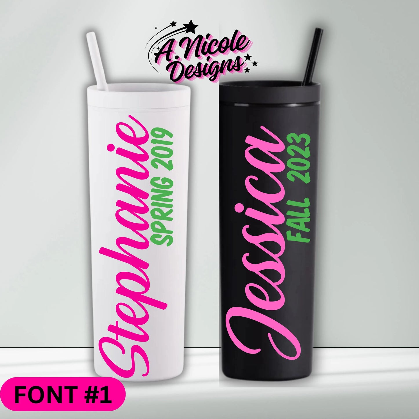 AKA Inspired Name +Crossing Year Tumbler