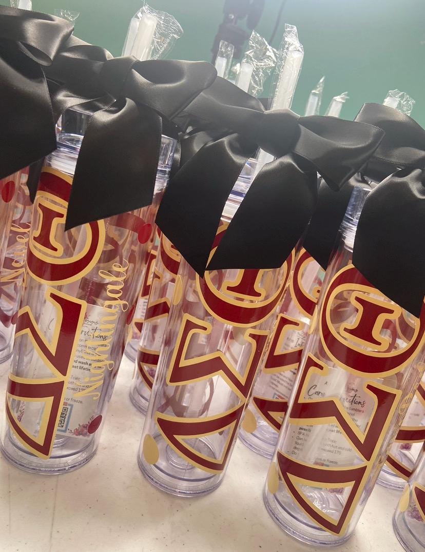 Personalized Delta Sigma Theta Tumbler, Sorority Gift