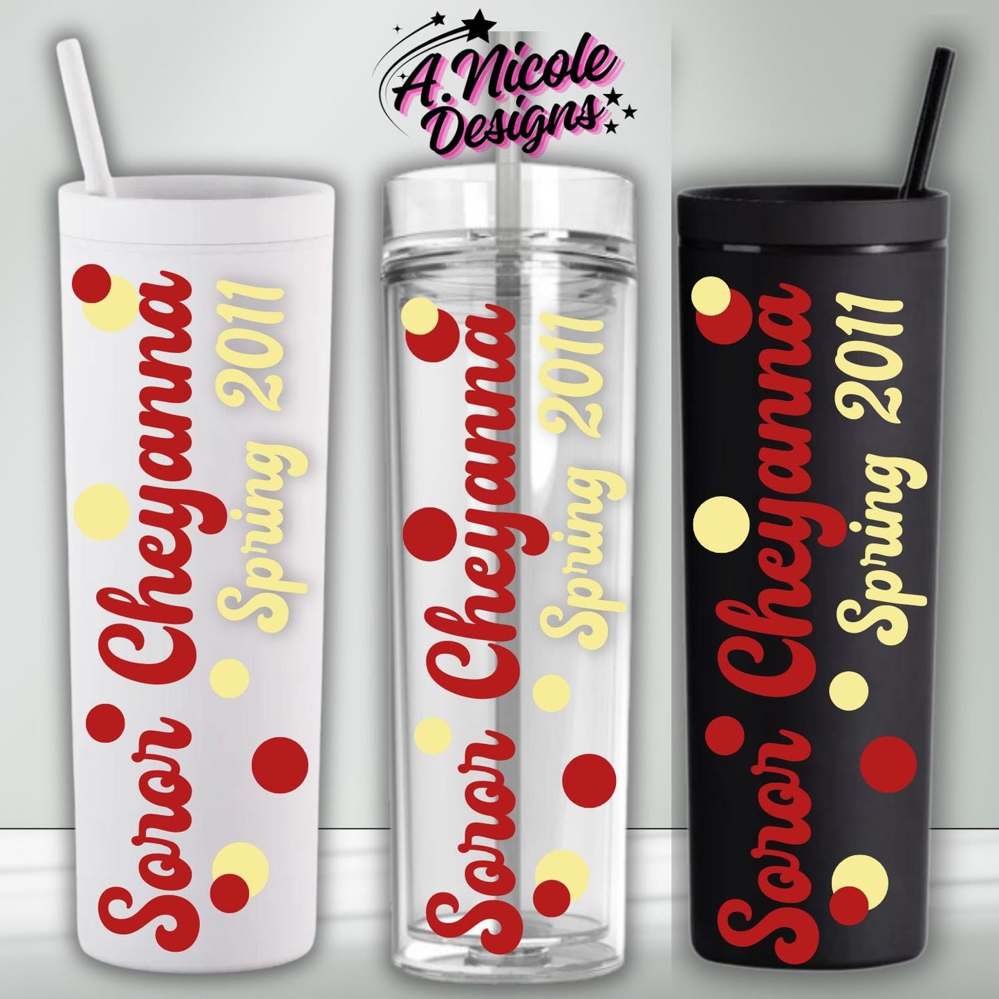 Personalized Soror + Crossing Year DST Inspired Tumbler