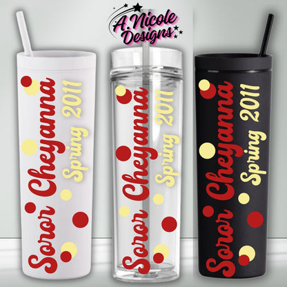 Personalized Soror + Crossing Year DST Inspired Tumbler