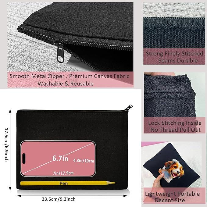 Personalized Makeup Bag: "Finer Woman" Sorority Cosmetic Pouch