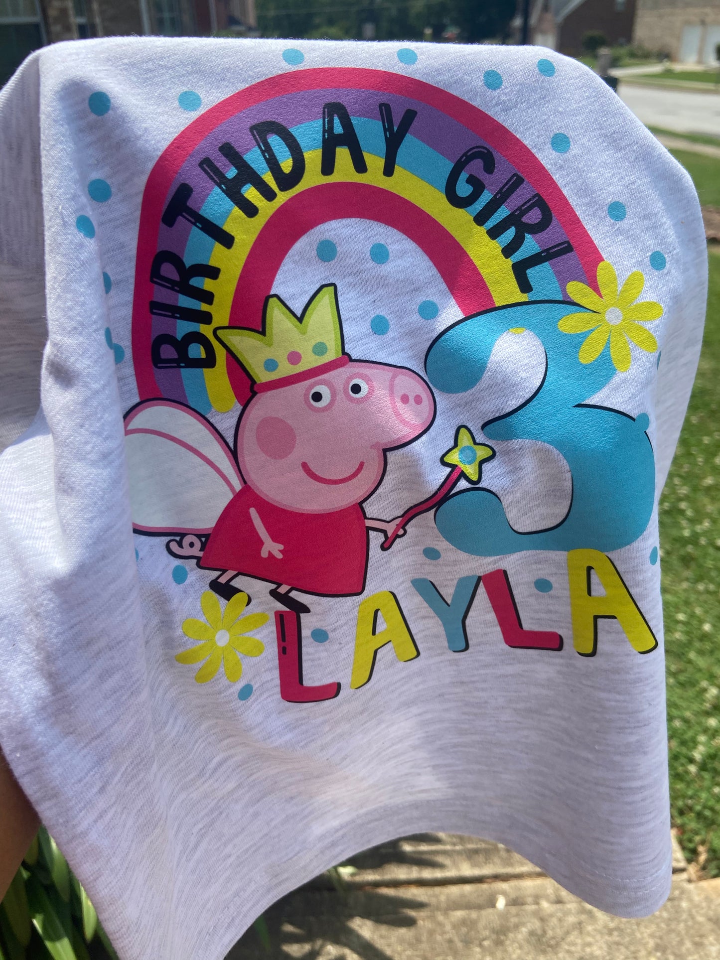 Peppa Pig Birthday Shirt | Kids Birthday Shirt | Peppa Pig