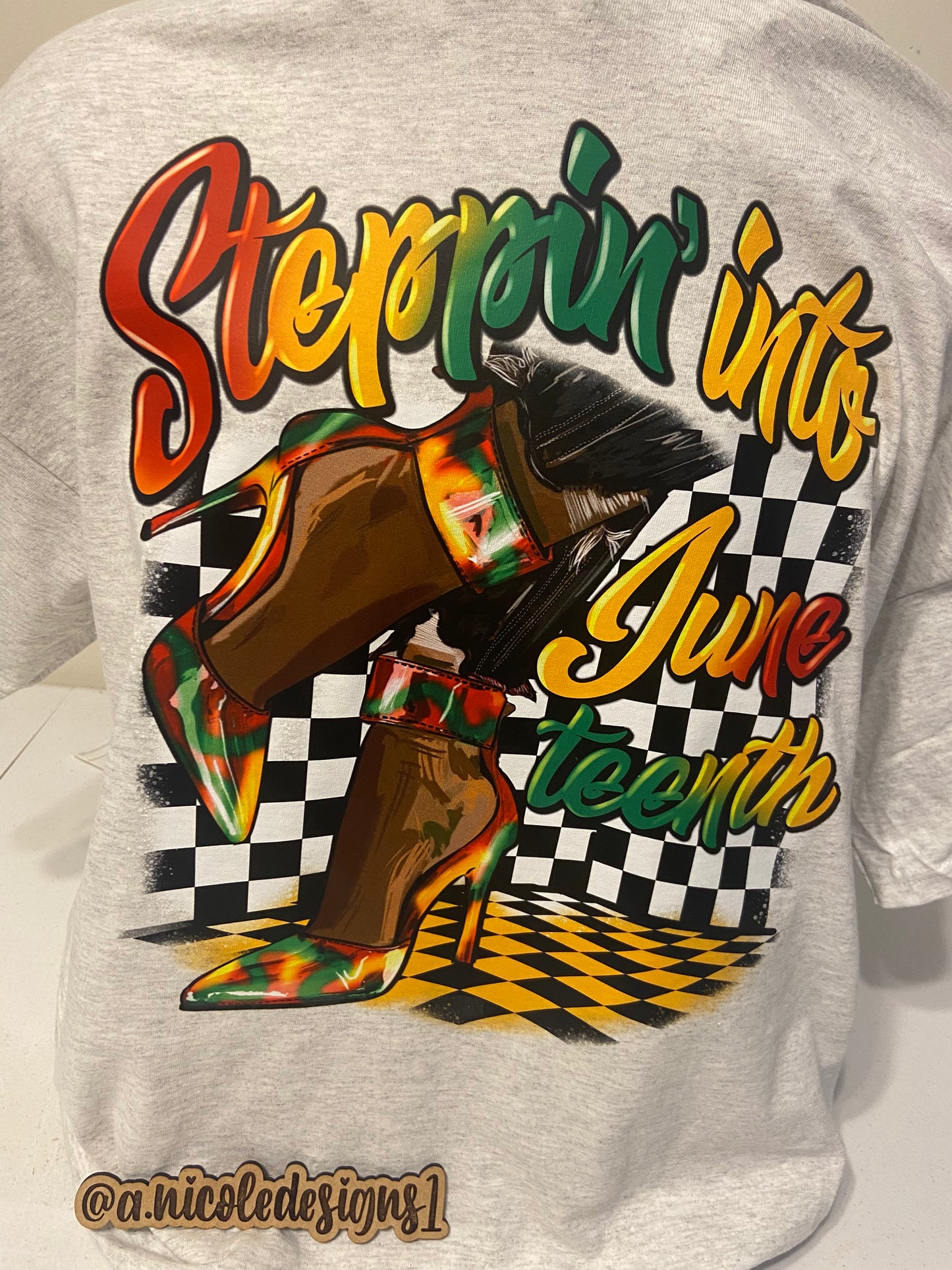 Steppin' Into Juneteenth Heels T-Shirt