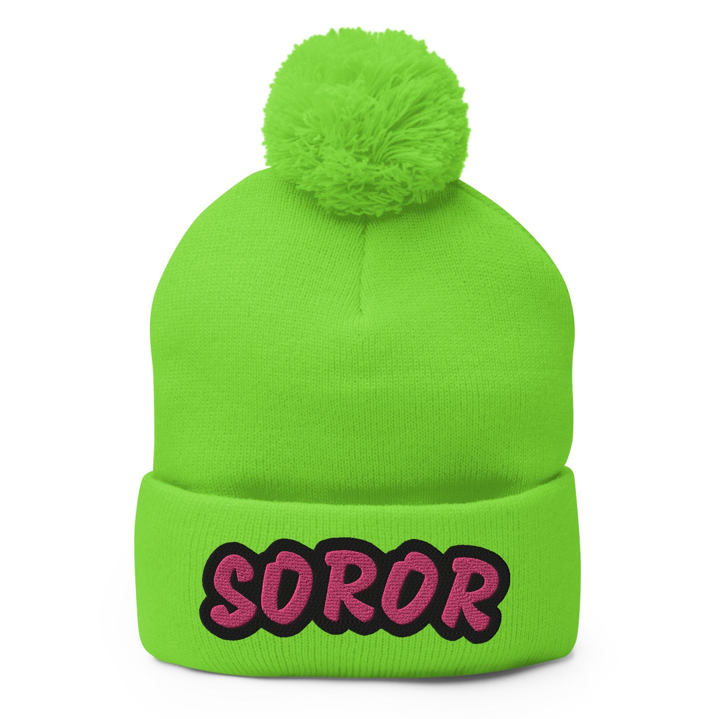 Soror Pom-Pom Beanie (green)