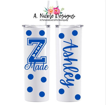 Stainless Steel Zeta Phi Beta/ Sorority Tumblers