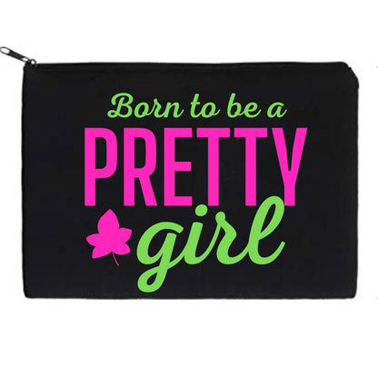 Pretty Girl Makeup Bag/ Personalized Makeup Bag / Essentials Bag/Cosmetic Bag