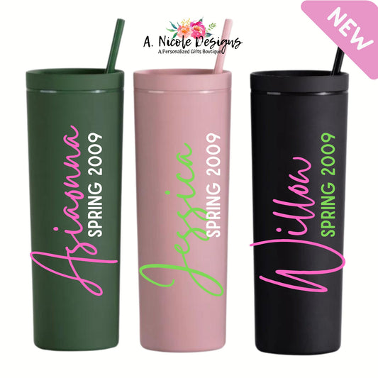 Personalized Tumbler | Name Tumbler | Alpha Kappa Alpha Sorority | Personalized Gift