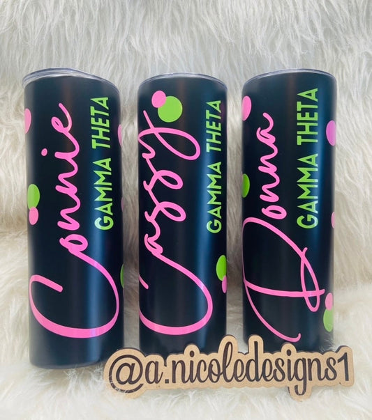 Alpha Kappa Alpha Inspired/ Sorority Tumblers/Aluminum Tumblers/AKA/Sorority/Sorority Girl