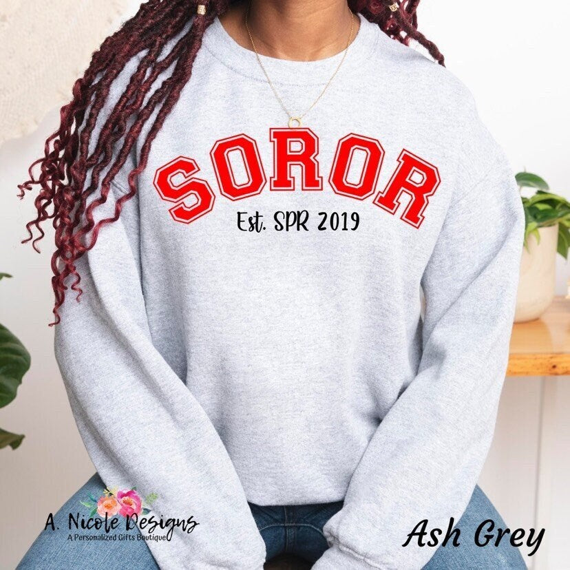 Soror Crewneck + T-Shirt | Sorority Girl | Delta Sigma Theta Sorority | DST