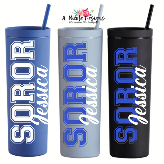 Soror Tumbler | Name Tumbler | Zeta Phi Beta Sorority | Personalized Gift