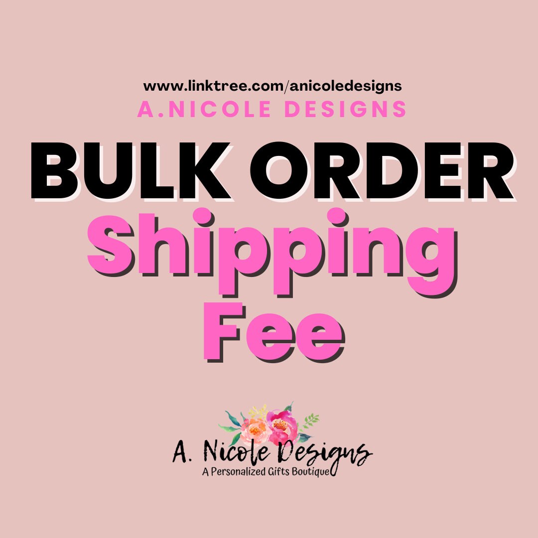 Shipping Charge for Bulk Order Tumbler Cups