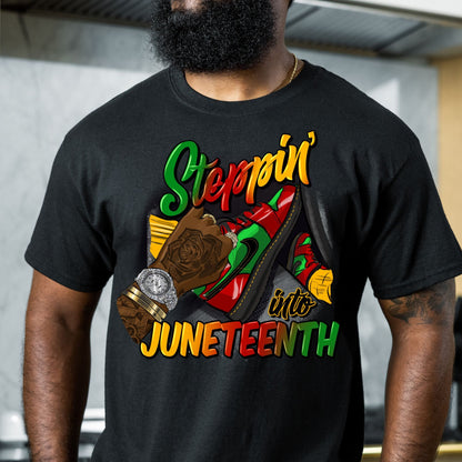 Steppin' Into Juneteenth Men T-Shirt