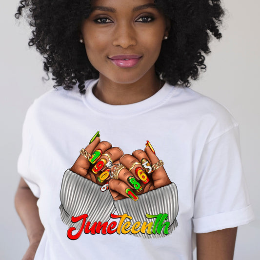 Juneteenth Nails T-Shirt